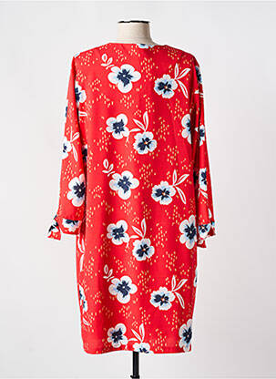 Robe courte manches longues manches longues rouge SIGNE NATURE femme