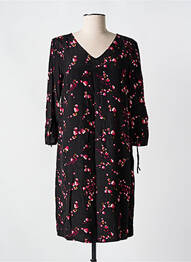 Robe courte manches 3/4 manches 3/4 noir STREET ONE femme
