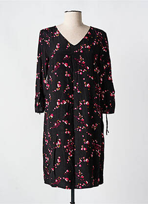 Robe courte manches 3/4 manches 3/4 noir STREET ONE femme