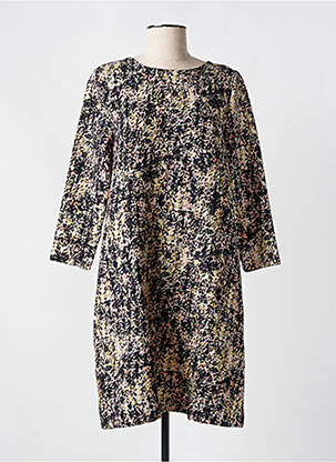 Robe courte fermeture zippée au dos manches courtes noir WMN femme