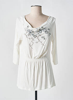 Tunique manches longues manches 3/4 beige MAMATAYOE femme