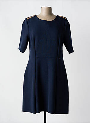 Robe mi-longue manches 3/4 manches 3/4 bleu CKS femme