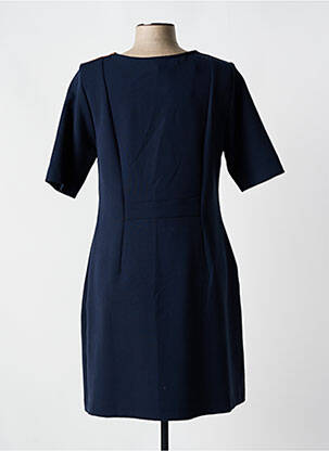 Robe mi-longue manches 3/4 manches 3/4 bleu CKS femme