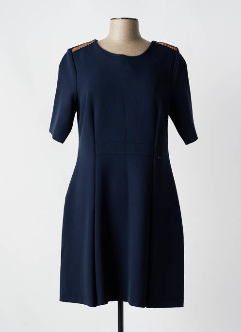 Robe mi-longue manches 3/4 manches 3/4 bleu CKS femme
