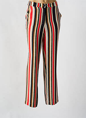Pantalon droit taille à pinces taille normale rouge SIGNE NATURE femme