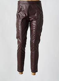 Pantalon 7/8 taille haute taille haute marron SURKANA femme