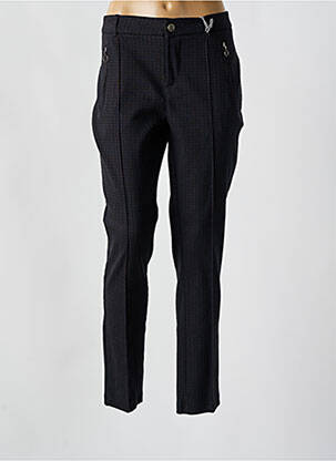 Pantalon chino fermeture zippée sous rabat boutonné taille normale bleu STREET ONE femme