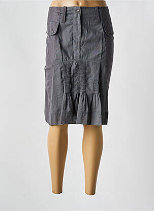 Jupe mi-longue taille à pinces gris EVA KAYAN femme