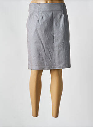 Jupe mi-longue taille à pinces gris PAUL BRIAL femme