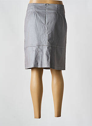 Jupe mi-longue taille à pinces gris PAUL BRIAL femme