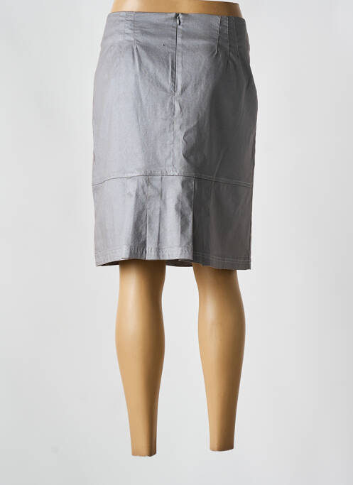Jupe mi-longue taille à pinces gris PAUL BRIAL femme