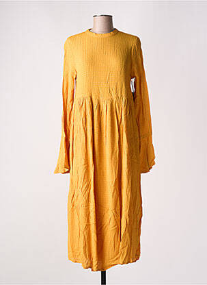 Robe mi-longue manches longues manches longues jaune AMUSE SOCIETY femme
