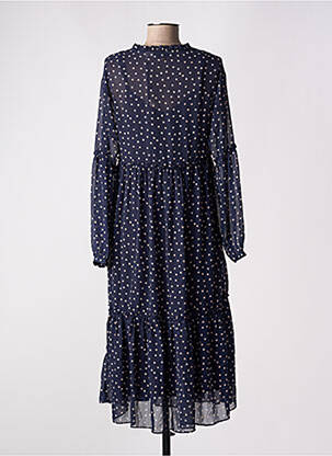 Robe longue manches longues manches longues bleu NUMPH femme