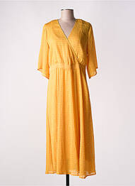 Robe longue manches courtes manches courtes jaune NUMPH femme