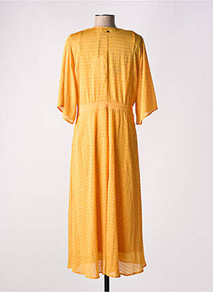 Robe longue manches courtes manches courtes jaune NUMPH femme