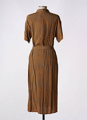 Robe longue manches courtes manches courtes marron NUMPH femme