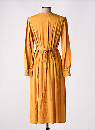 Robe mi-longue manches longues manches longues jaune MADEMOISELLE YEYE femme