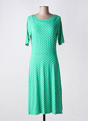 Robe mi-longue manches courtes manches courtes vert NUMPH femme