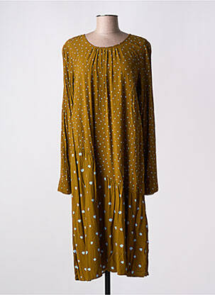 Robe mi-longue manches longues manches longues vert NUMPH femme