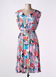 Robe mi-longue manches courtes manches courtes rose MADEMOISELLE YEYE femme
