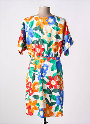 Robe courte manches courtes manches courtes bleu TRAFFIC PEOPLE femme