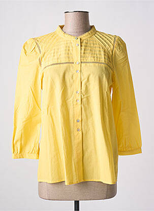 Chemisier coupe droite manches 3/4 jaune NUMPH femme