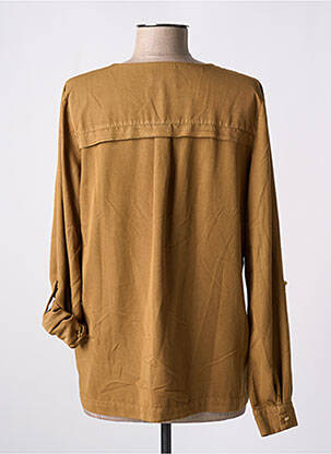 Blouse poignets boutonnés avec fente manches longues marron NUMPH femme