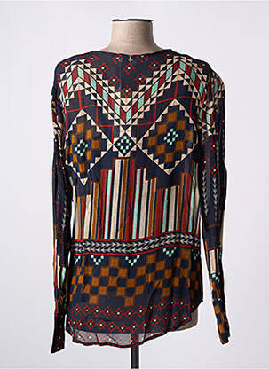 Blouse légère et transparente manches longues bleu DERHY femme