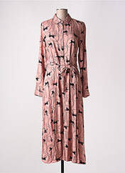 Robe longue rose MADEMOISELLE YEYE pour femme seconde vue