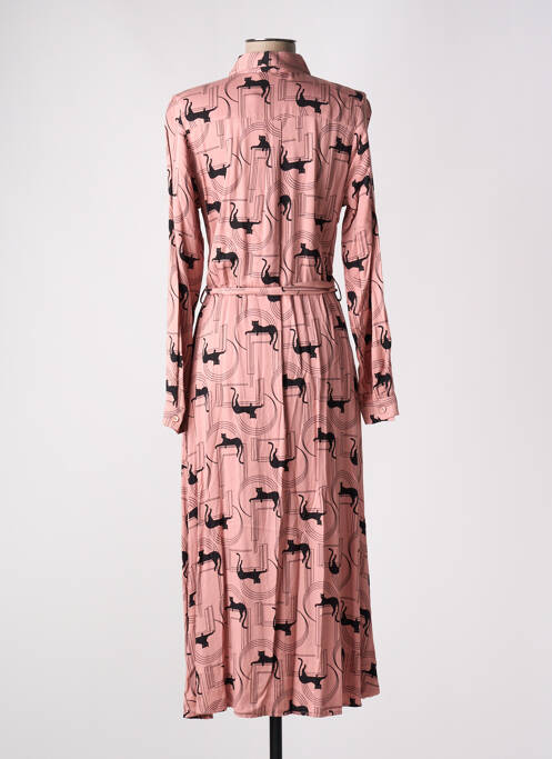 Robe longue manches longues manches longues rose MADEMOISELLE YEYE femme
