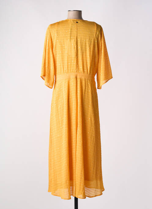 Robe longue manches courtes manches courtes jaune NUMPH femme