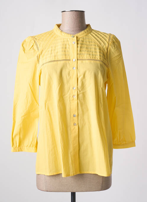 Chemisier coupe droite manches 3/4 jaune NUMPH femme
