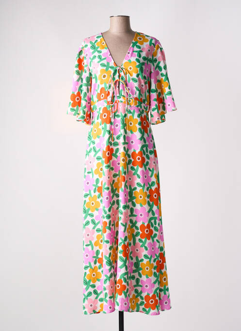 Robe longue blanc TRAFFIC PEOPLE pour femme