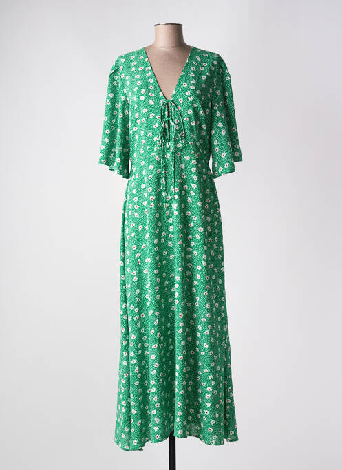 Robe longue vert TRAFFIC PEOPLE pour femme