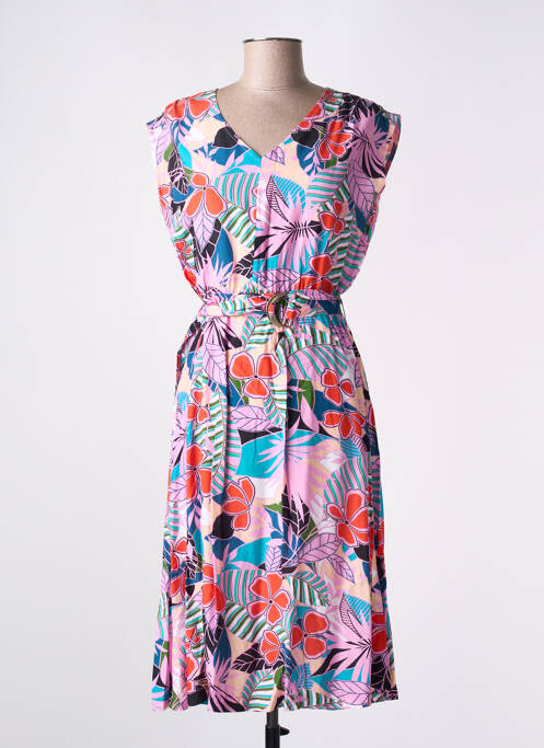 Robe mi-longue rose MADEMOISELLE YEYE pour femme