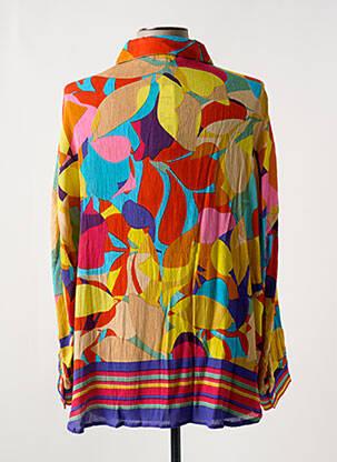Chemisier tissage crêpe manches longues jaune DERHY femme