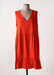 Robe mi-longue sans manche sans manche rouge LOSAN femme
