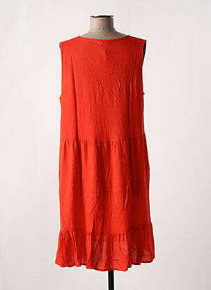 Robe mi-longue sans manche sans manche rouge LOSAN femme