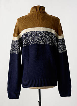 Pull maille tricot manches longues marron LOSAN homme