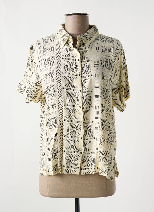 Chemisier manches courtes manches courtes beige LOSAN femme