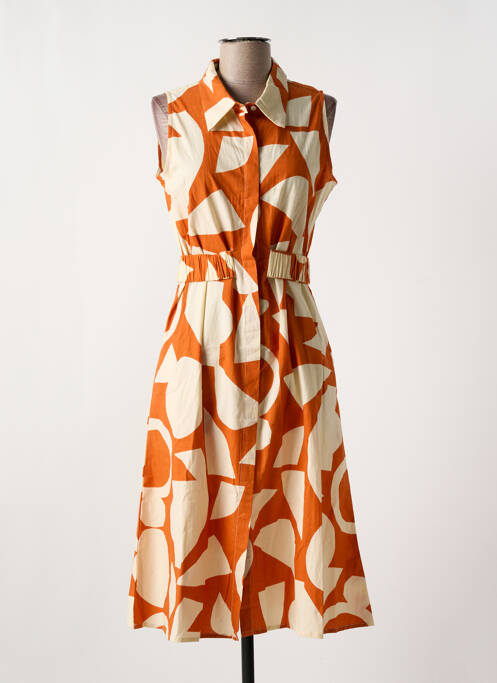 Robe mi-longue orange COMPAÑIA FANTASTICA pour femme