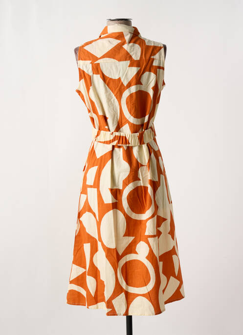 Robe mi-longue orange COMPAÑIA FANTASTICA pour femme