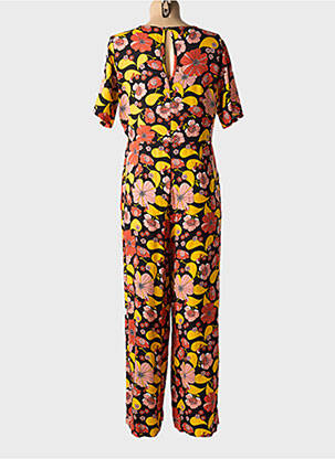 Combi-pantalon fermeture zippée au dos manches courtes orange MADEMOISELLE YEYE femme