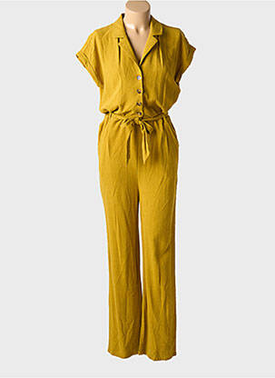 Combi-pantalon fermeture boutonnée sur le devant manches courtes jaune KING LOUIE femme