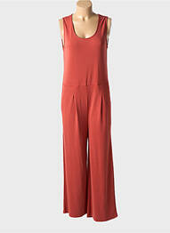 Combi-pantalon coupe fluide sans manche orange LOSAN femme