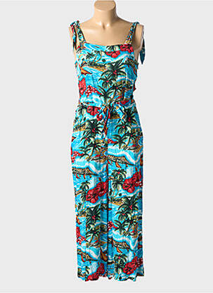 Combi-pantalon poches fines bretelles bleu KING LOUIE femme