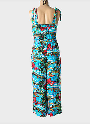 Combi-pantalon poches fines bretelles bleu KING LOUIE femme