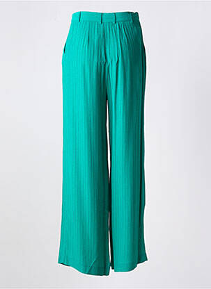 Pantalon large fermeture zippée sous rabat boutonné taille haute vert KING LOUIE femme