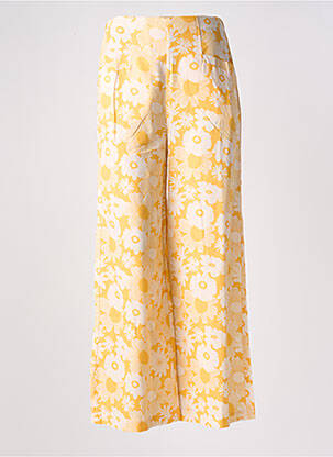 Pantalon large poches taille haute jaune COMPAÑIA FANTASTICA femme