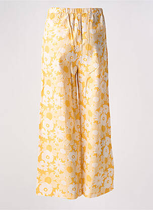 Pantalon large poches taille haute jaune COMPAÑIA FANTASTICA femme